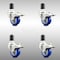 Service Caster 3 Inch 316SS Blue Poly Swivel 1-5/8 Inch Expanding Stem Caster Set Lock Brake SCC-SS316TTLEX20S314-PPUB-BLUE-158-4 - alternate 1